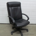 High Back Black Luxury Leather Executive Rolling Meeting Chair